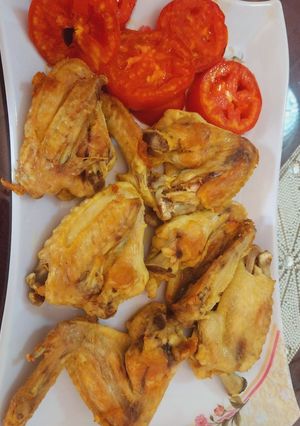 عکسی از دستور بال مرغ سرخ شده