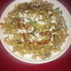 Cheese veg macaroni A picture of Cheese veg macaroni.
