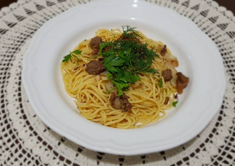 Recipe of Any-night-of-the-week Romantic times Meat Spaghetti #mycookbook