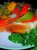 Mike's Garden Peperonata On Toasted French Bread