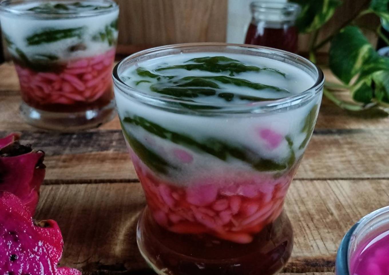 Cendol Buah Naga Mix Cincau