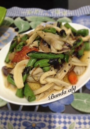 Foto resep Tumis buncis bakar jamur tiram