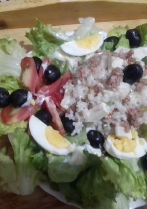 صورة لوصفة سلطة بالأرز مذاق وشكل
