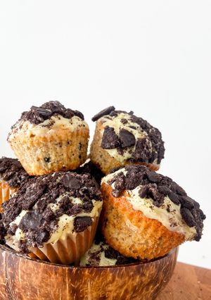 Una foto de Magdalenas de oreo
