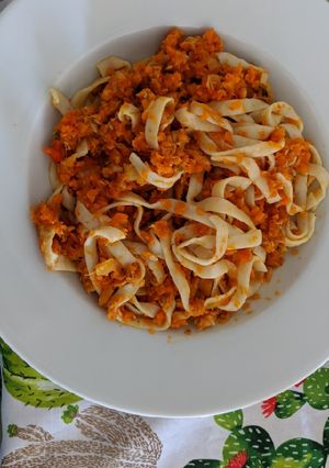 Una foto de Tallarimis con atún - estilo Dukan