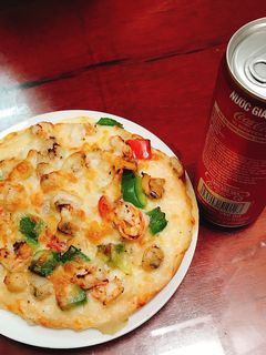 Hình của món Pizza hải sản.