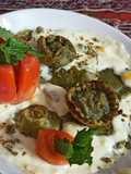 Spinach Corn Ravioli in white sauce