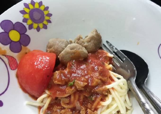 Resipi Spaghetti Bolognese Meatball Oleh Ikmalzainol Cookpad