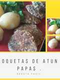Croquetas de atún y papas cocidas