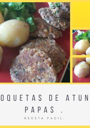 Una foto de Croquetas de atún y papas cocidas