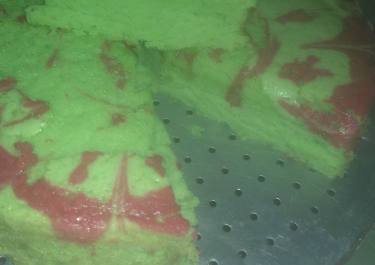 Bolu pandan santan 1 telur (manual)