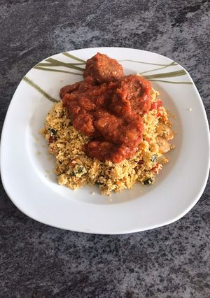 Una foto de Cous cous con verdura
