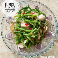 A picture of Tumis Buncis Bakso.