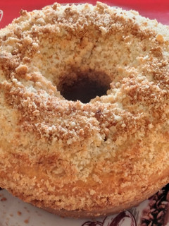 Una foto de Budín de coco con crumble