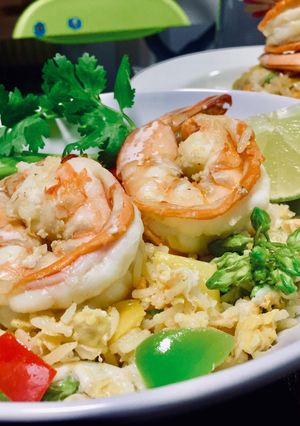 รูปของ ข้าวผัดกุ้งดอกขจรพริกหวาน