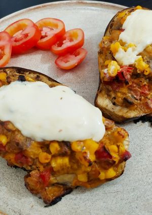 Una foto de Berenjenas rellenas