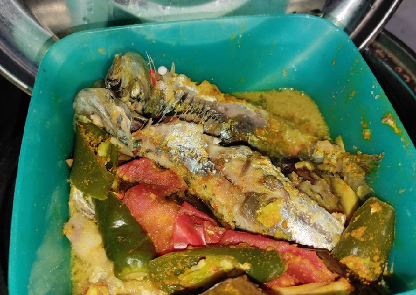 Ikan sarden kukus bumbu pepes