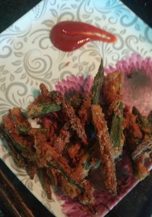 A picture of Crispy bhindi.