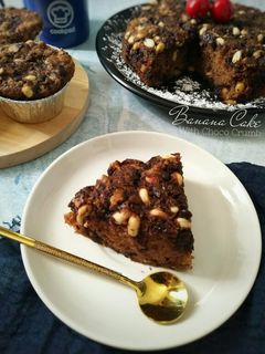 Foto resep Banana Cake With Choco Crumb
