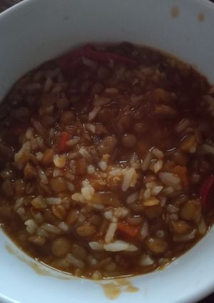 Una foto de Lentejones con arroz 🤤