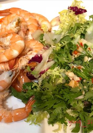 รูปของ สลัดกุ้ง🦐 น้ำจิ้มซีฟู้ด🌶🌶🌶😋