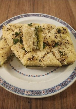 A picture of Oats chutney dholka.