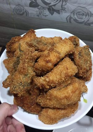 Hình của món Cá rô chiên xù.