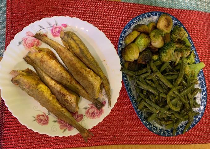 Легкий ужин 🥘. Рыба с овощами