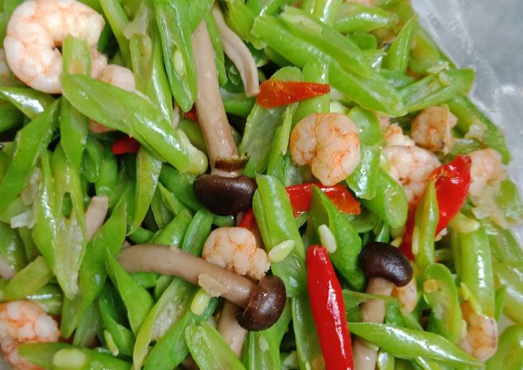 Langkah Mudah untuk meracik Ca Buncis Udang Shimeji, Sempurna