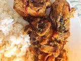 Delicioso Pollo guisado con champiñones! Para compartir en Navidad 🎄