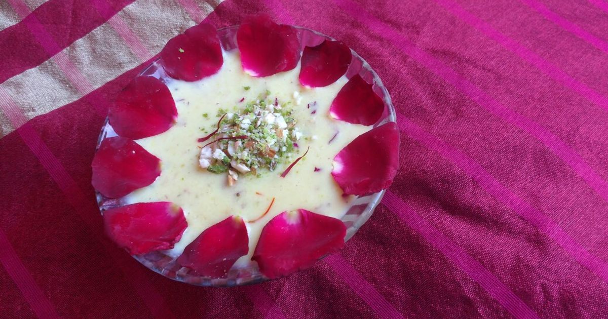 Saffron And Rose Rabri Recipe by Pooja Manish Agarwal - Cookpad