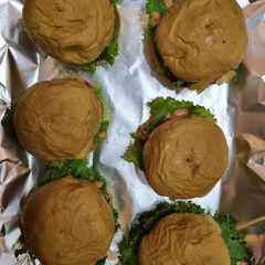 A picture of Homemade burger.