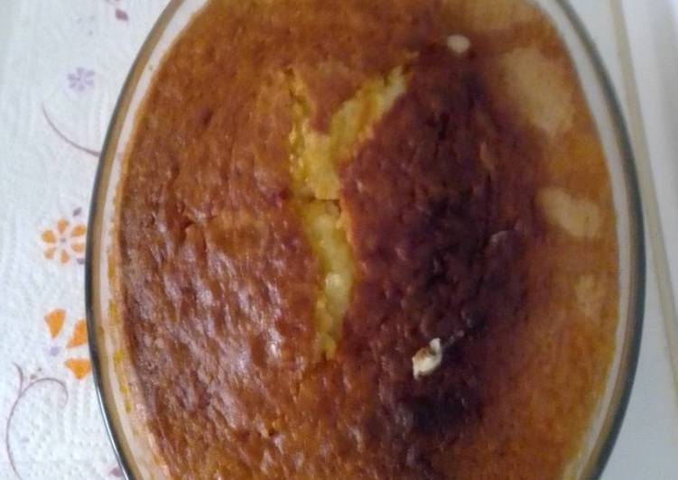Bizcocho de yogurt de limón con un toque de mandarina y ron moreno