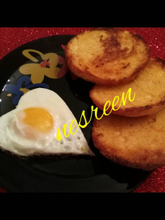 صورة لوصفة خبز وبيض بالزبده
