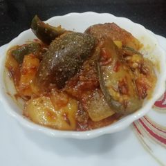 A picture of Aaloo baigan.
