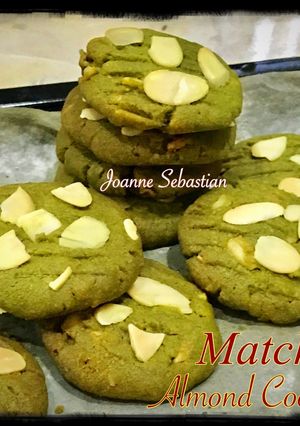 A picture of Matcha Almond Cookies.
