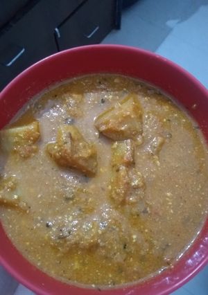 A picture of Afghani Dum Aloo.
