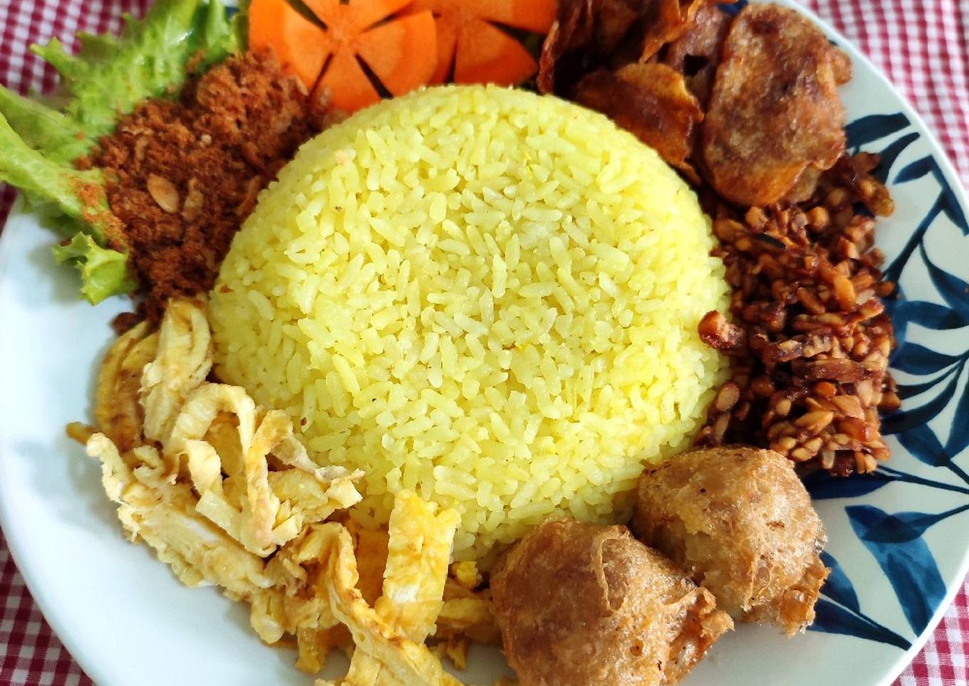Nasi Kuning masak Rice Cooker