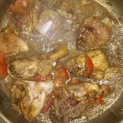 A picture of Pollo al Ron🍗🍗🍚.