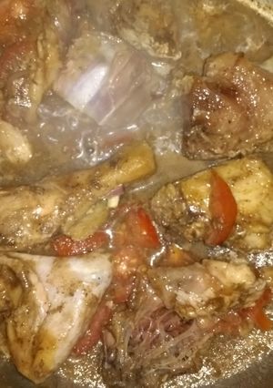 Una foto de Pollo al Ron🍗🍗🍚