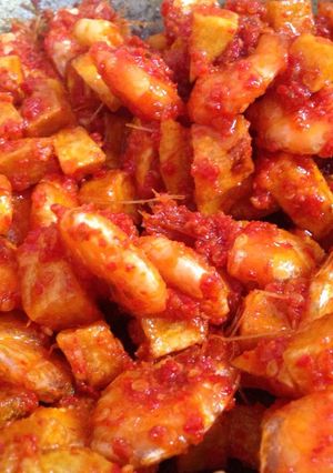 Foto resep Balado kentang+udang