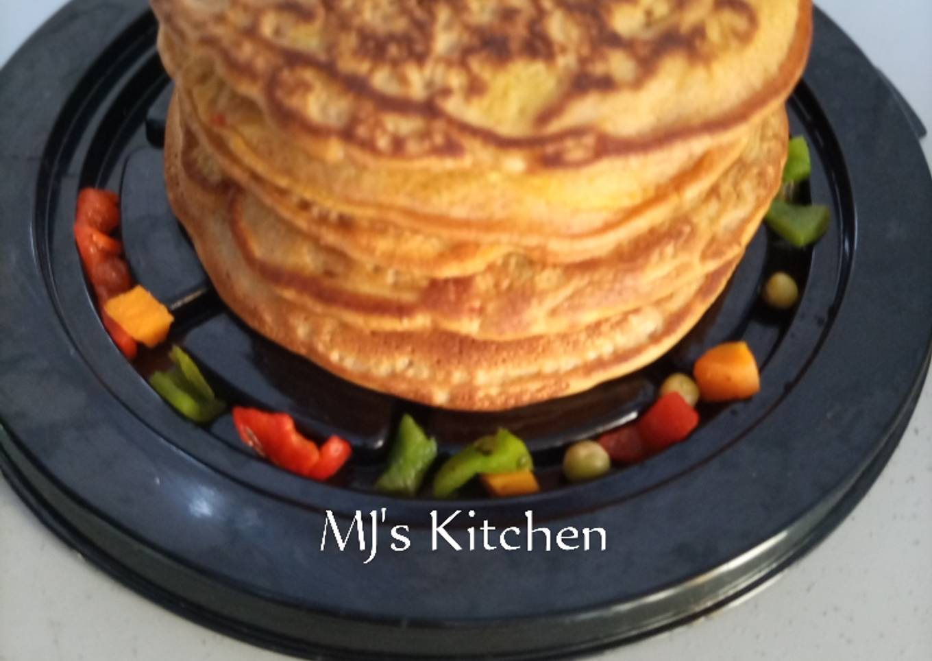 Vegetable cake with mango