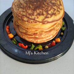 A picture of Veggie mango pancakes.