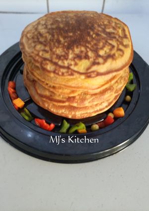 A picture of Veggie mango pancakes.
