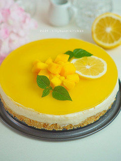 Foto resep Manggo Cheese Cake / No Oven