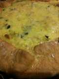 Crostrata de zapalitos, cebollas, parmesano y huevos