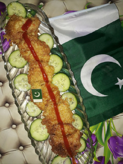 A picture of Noodles kabab.