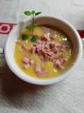 Sopa de choclo con jamón