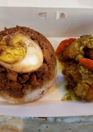 Foto resep Nasi tim ayam telor