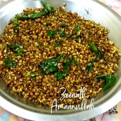 A picture of Fried Sprouted Green Gram.